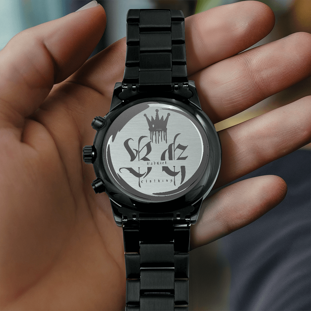 BadGirl Clothing Engraved Design Chronograph Watch