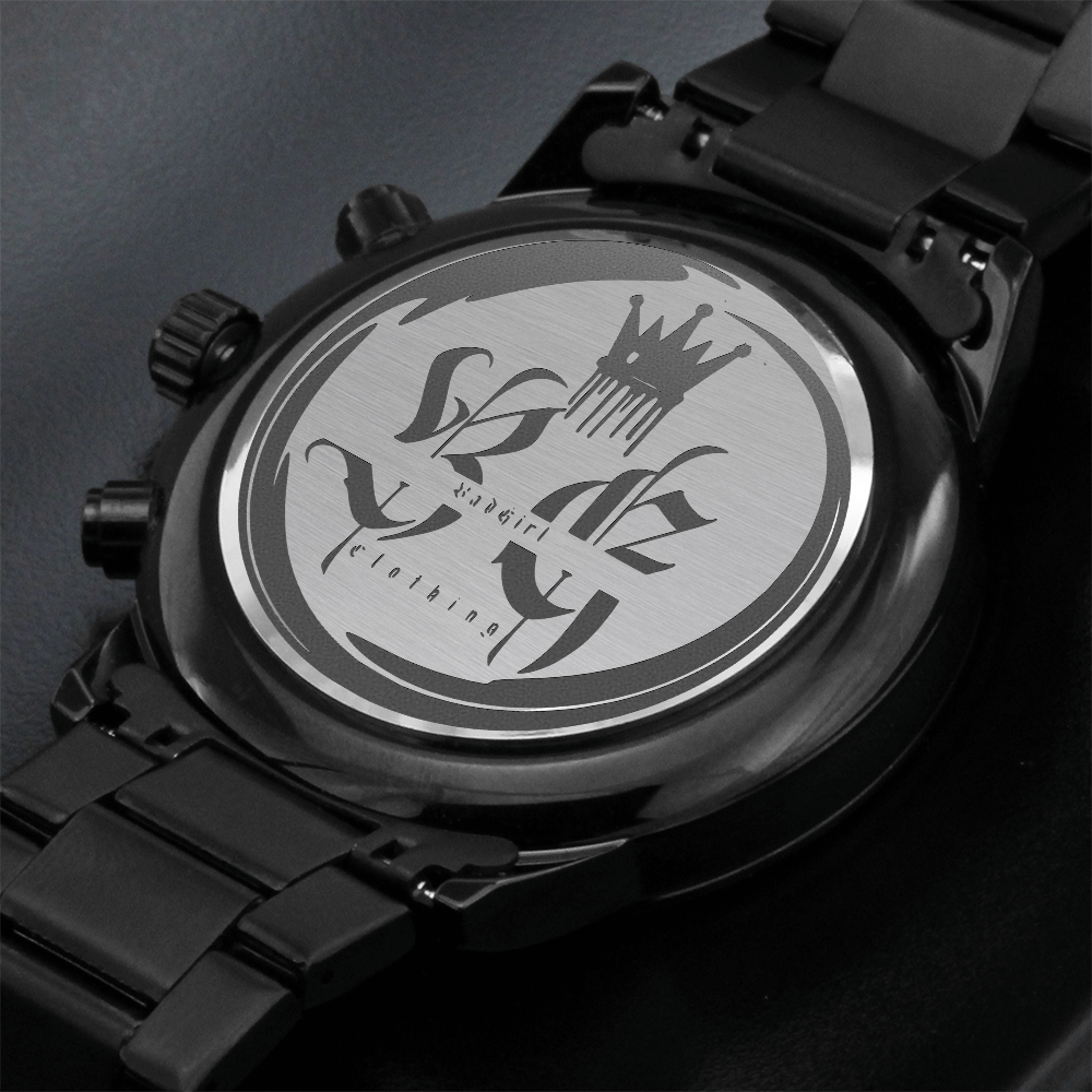 BadGirl Clothing Engraved Design Chronograph Watch