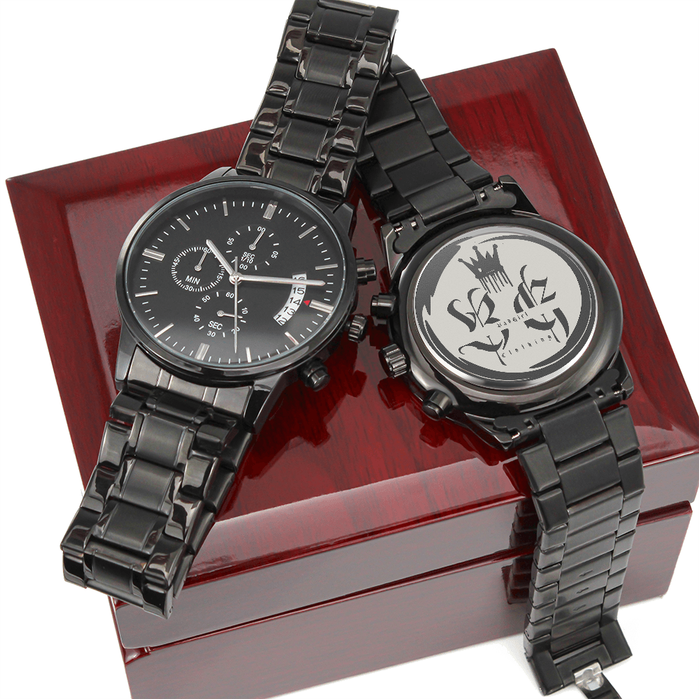 BadGirl Clothing Engraved Design Chronograph Watch
