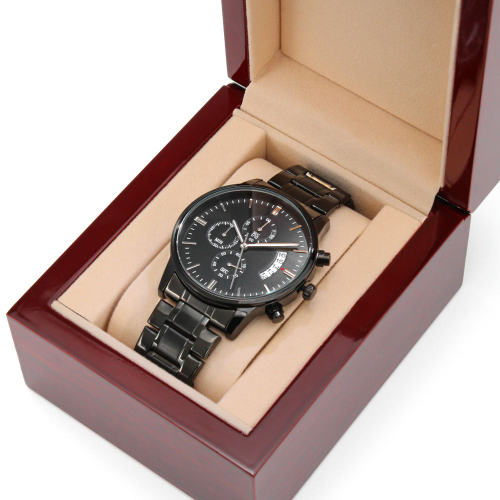 BadGirl Clothing Engraved Design Chronograph Watch
