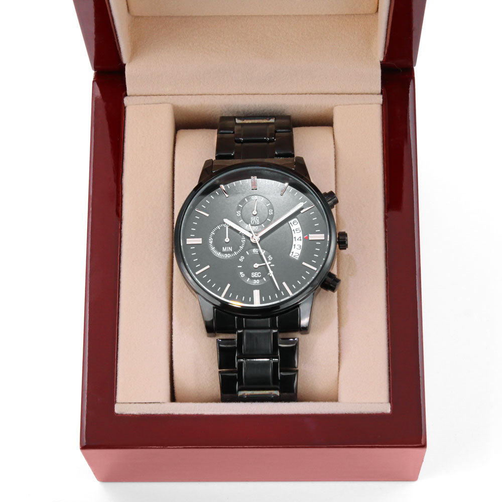BadGirl Clothing Engraved Design Chronograph Watch